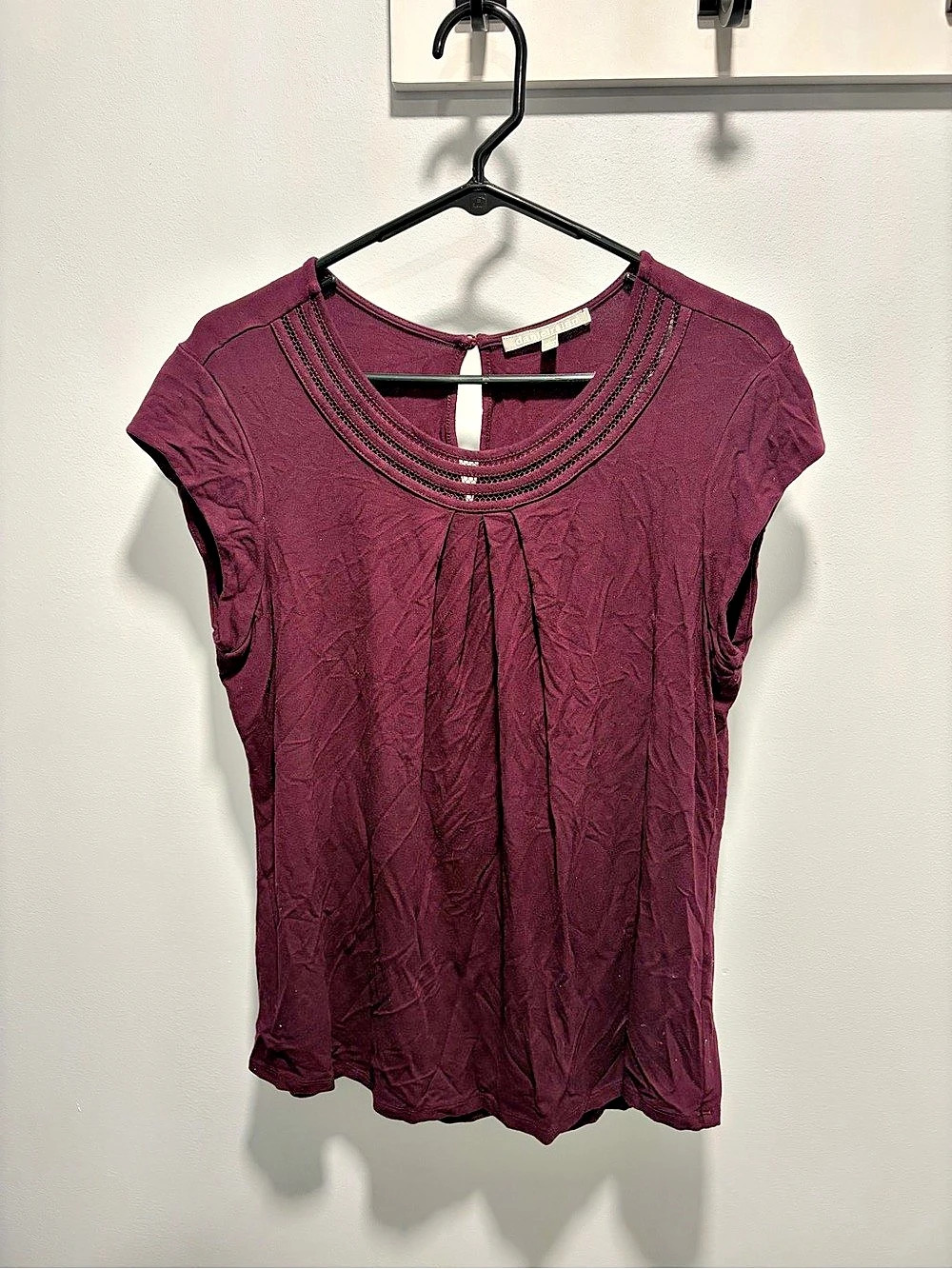 Daniel Rainn Top Women's Purple Short Sleeve Blouse